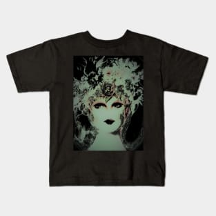 BLACK AND CREAM FLOWER GIRL,,,House of Harlequin Kids T-Shirt